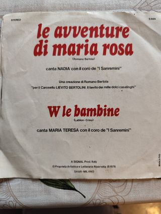 Vinile di Maria rosa