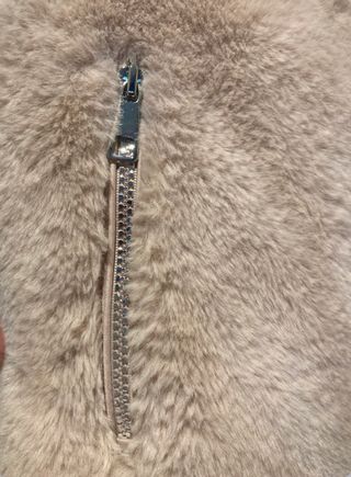 Chaqueta pelo rosa palo