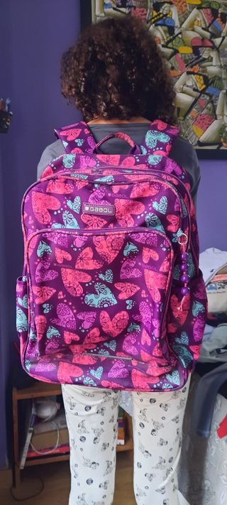 Mochila colegio niña, muy buena calidad, poco uso