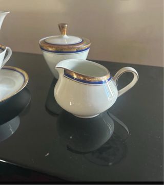 Set completo da tè porcellana Bavaria profilo oro