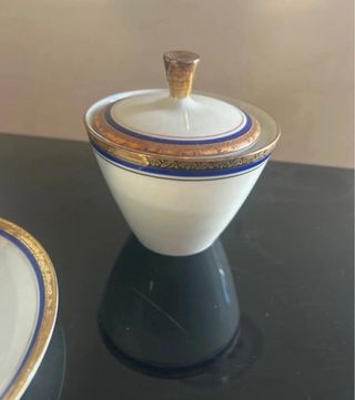 Set completo da tè porcellana Bavaria profilo oro