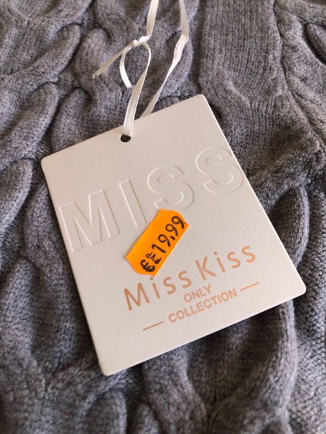 Jerdey gris trenzado de Miss Kiss talla única