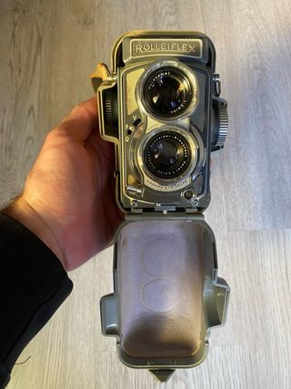 Cámara Rolleiflex 4x4 Baby grey