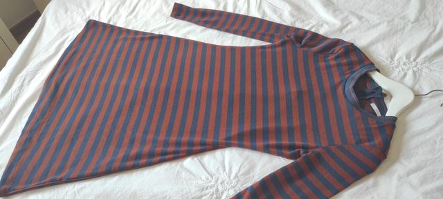 Vestido invierno a rayas