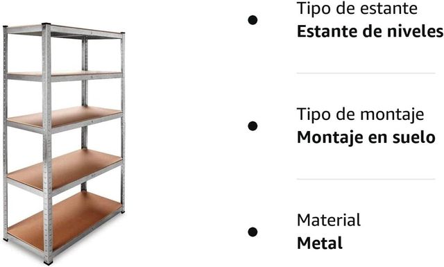 Estantería Metálica Galvanizada 875 Kg