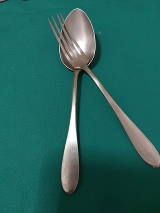 Posate da portata in silver plated