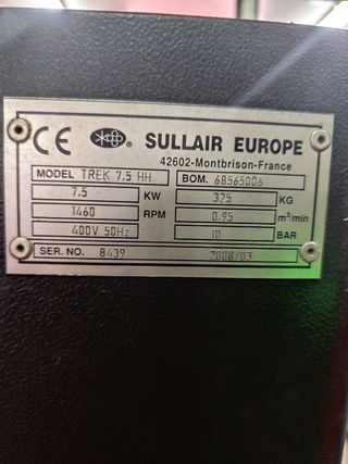 COMPRESOR DE TORNILLO SULLAIR EUROPE