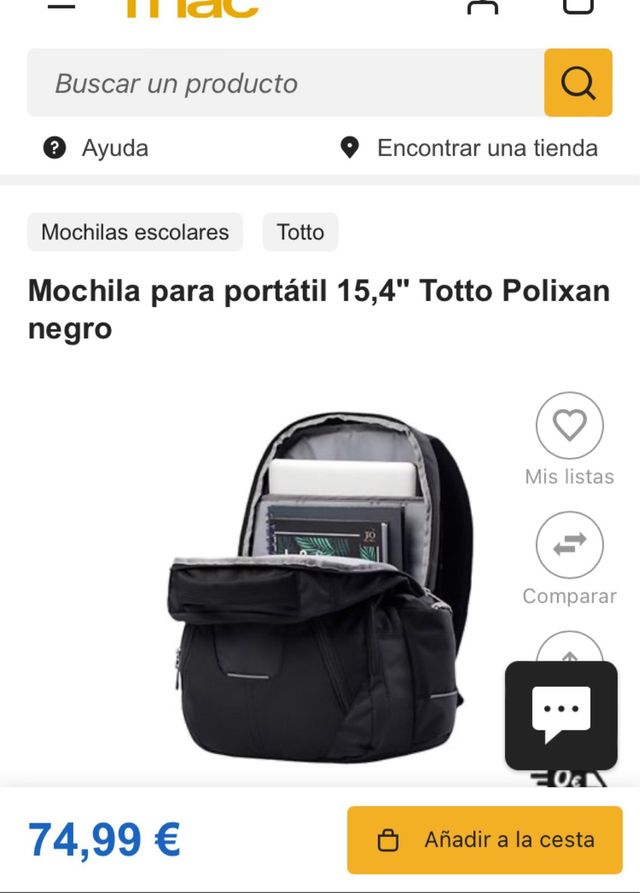 Mochila Totto Polixan 2.0 negra