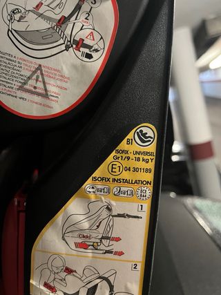 Silla para bebé para el coche con isofix