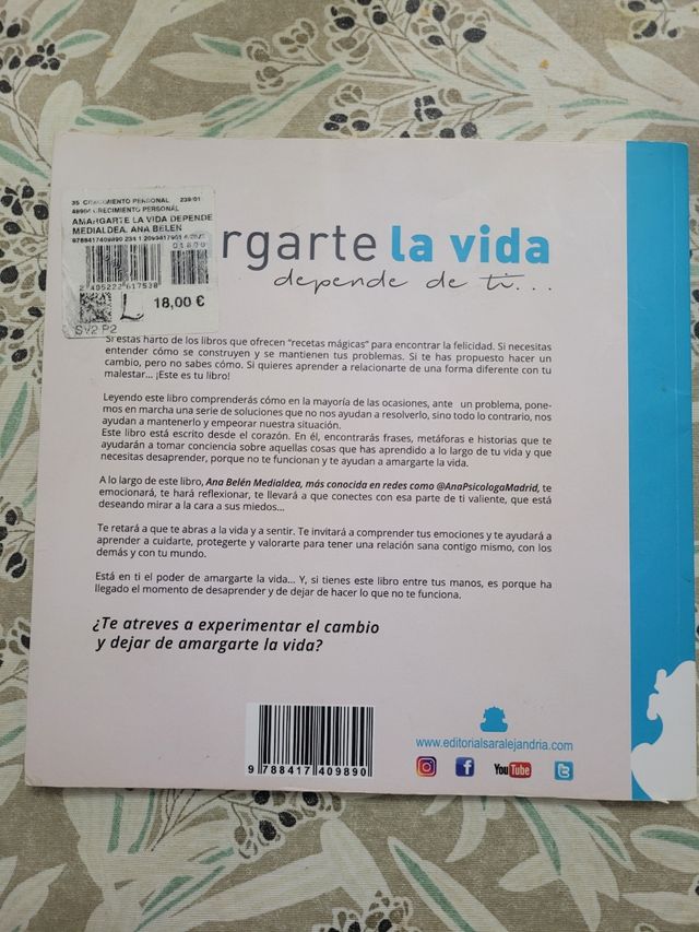 Amargarte la vida depende de ti