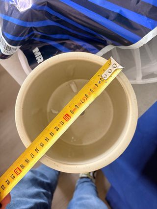 NUEVO! Macetero ceramica con base de hierro