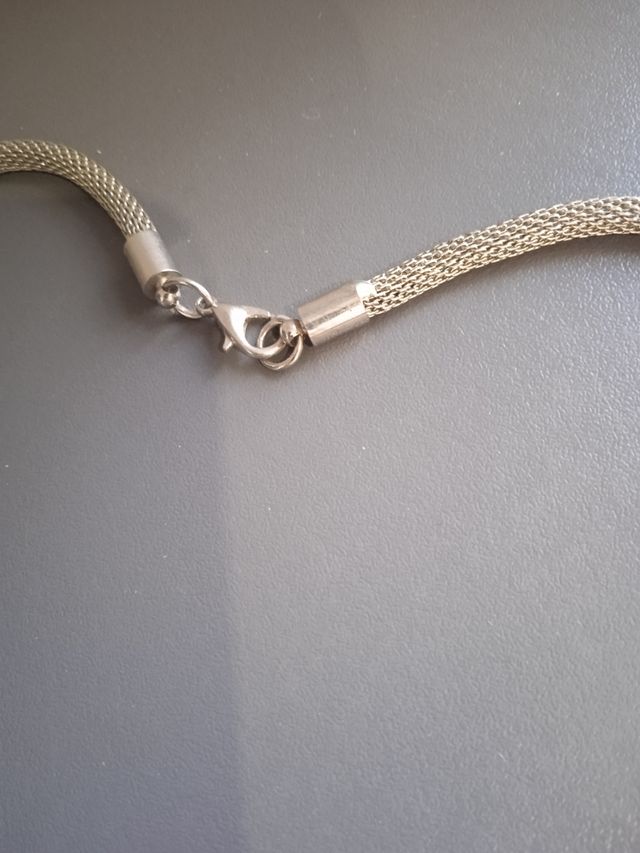 Collar acero oso bicolor