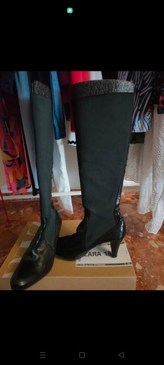 Botas altas de piel