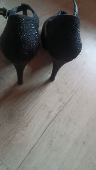 Zapatos negros tacón,talla 39 