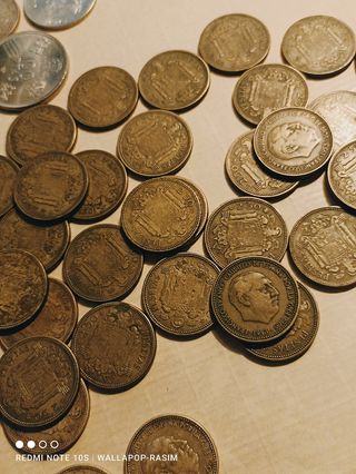 LOTE 36 MONEDAS 2.5 PESETAS FRANCO 1953