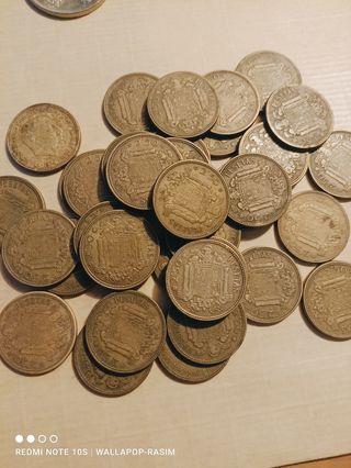 LOTE 36 MONEDAS 2.5 PESETAS FRANCO 1953