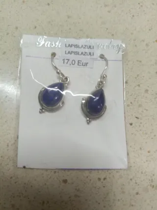 PENDIENTES DE PLATA MINERALES