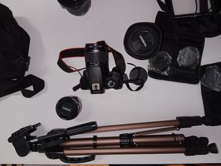 Cámara Canon 4000D (sin caja) + Equipazo Completo