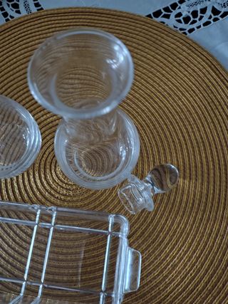 Vassoio ampolle vetro