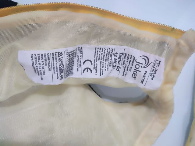 Vestito da Ape per bambini 12 mesi