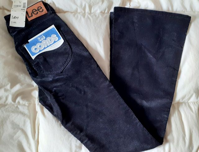 Jeans velluto coste blu