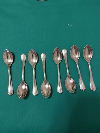 8 cucchiaini da caffè in silver plated
