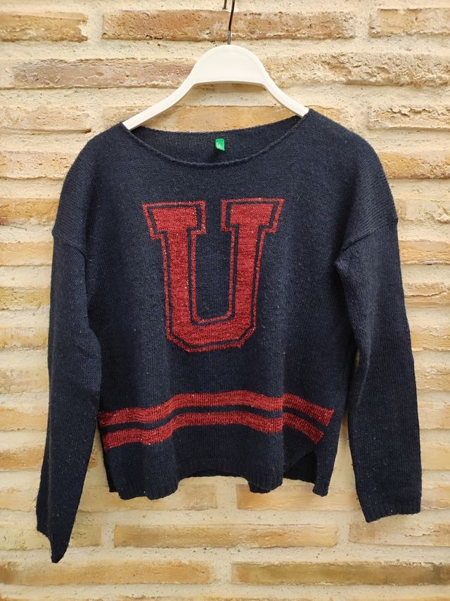 Jersey chica Benetton azul marino