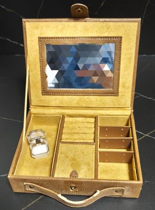 Joyero de cuero negro REBAJADO Y GRANDES REGALOS