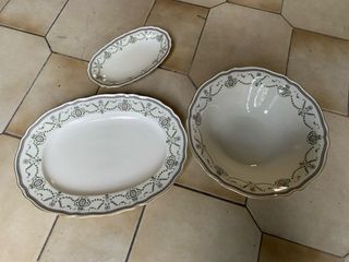 3 piatti da portata in porcellana bavarese