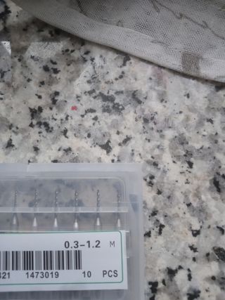 10 set punte da trapano 0.3 a 1.2