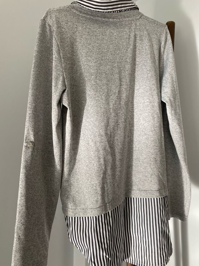 Camiseta manga larga en gris