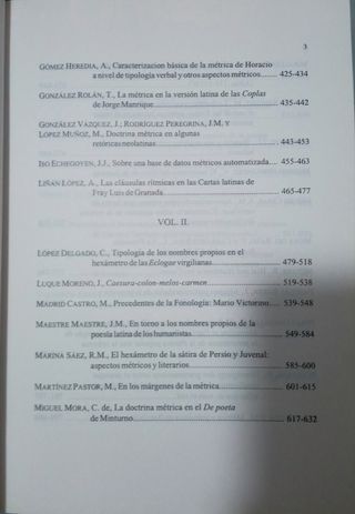 Estudios de métrica latina I y II
