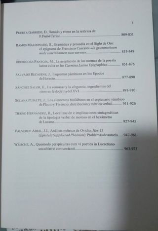 Estudios de métrica latina I y II