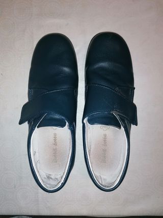 Zapato velcro niño azul marino . 