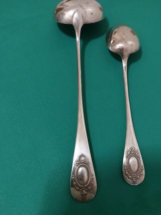 Antiche posate da portata in silver