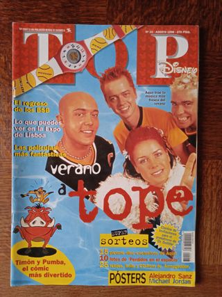 REVISTA TOP DISNEY, AQUA, ALEJANDRO SANZ...