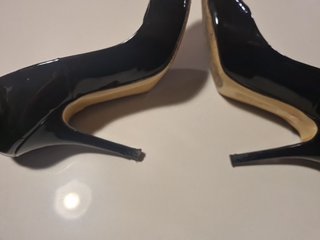 Decolte tacco 12 vernice nera pelle