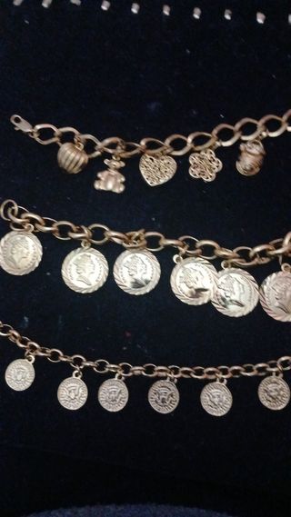 Pulseras acero monedas