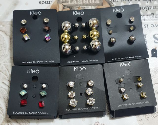 Lotto 6 paia di orecchini