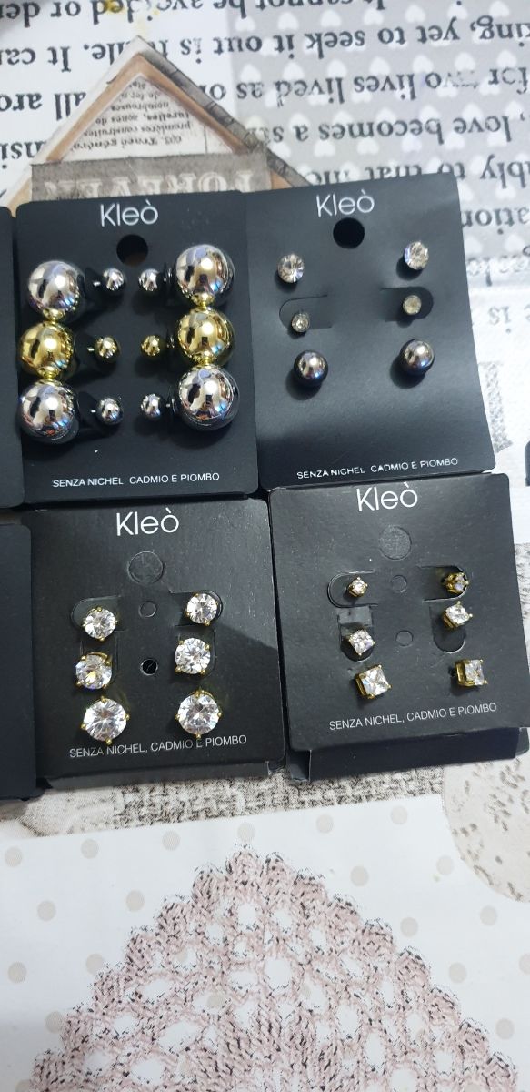 Lotto 6 paia di orecchini