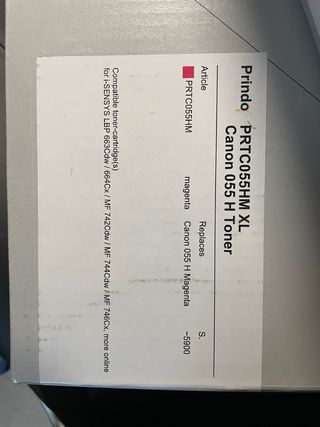 Toner prindo magenta y amarillo