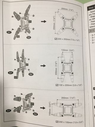 Soporte TV pared hasta 20 Kg.
