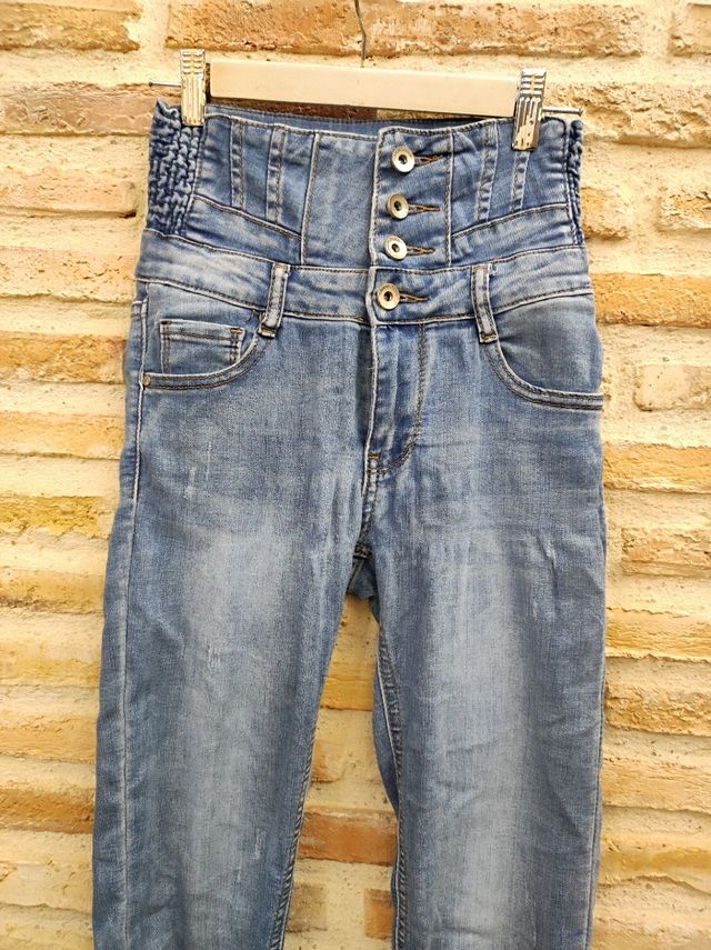 Pitillo vaquero talle alto Laulia