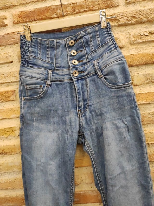 Pitillo vaquero talle alto Laulia