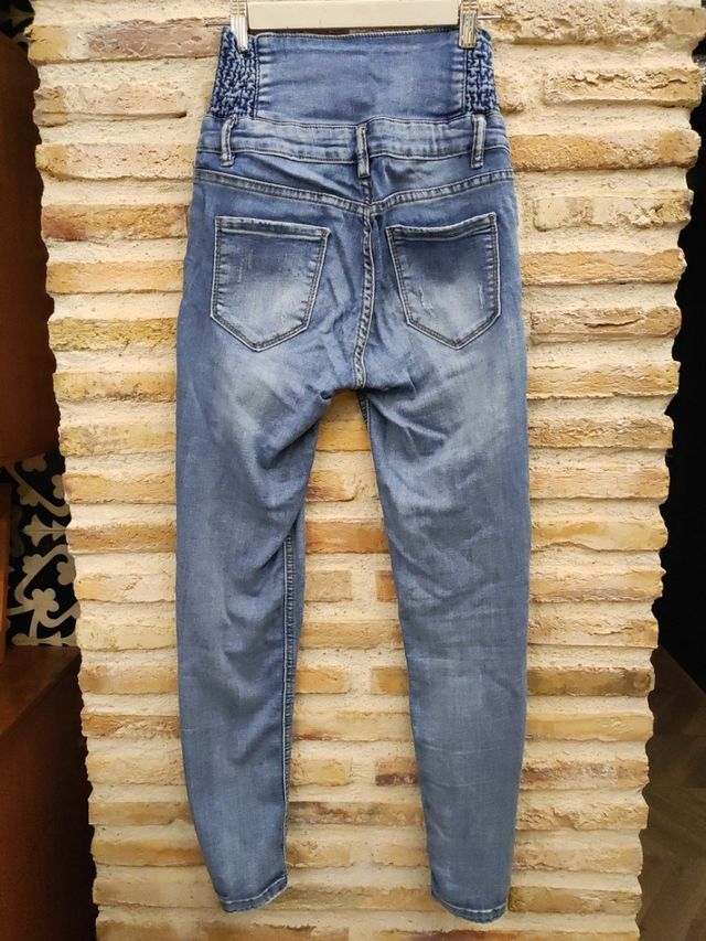 Pitillo vaquero talle alto Laulia