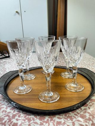 Nr. 6 bicchieri da liquore in cristallo.