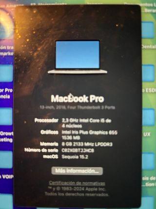 Macbook pro 13 pulgadas