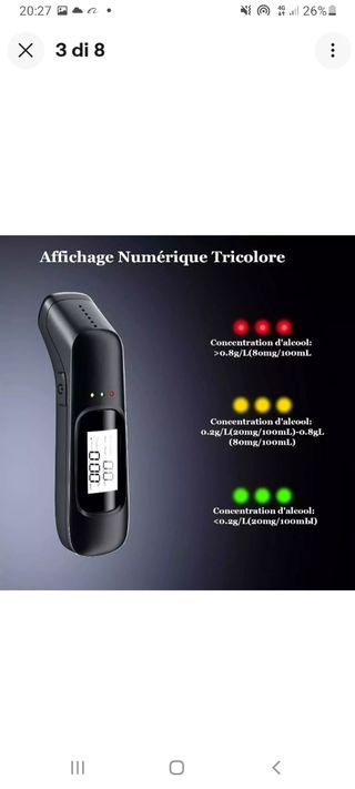 Alcool Test Etilometro Portatile Display