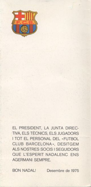 HIMNO BARCELONA-TRIPTICO NADAL 1975