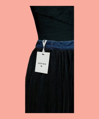Gonna denim e tulle
